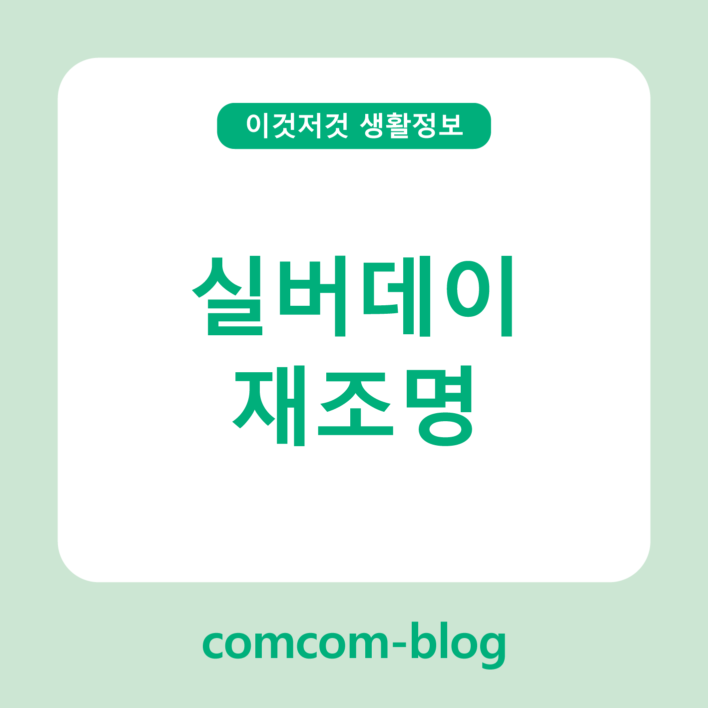 ✨우리의 사랑, 실버데이에서 다시 빛나다