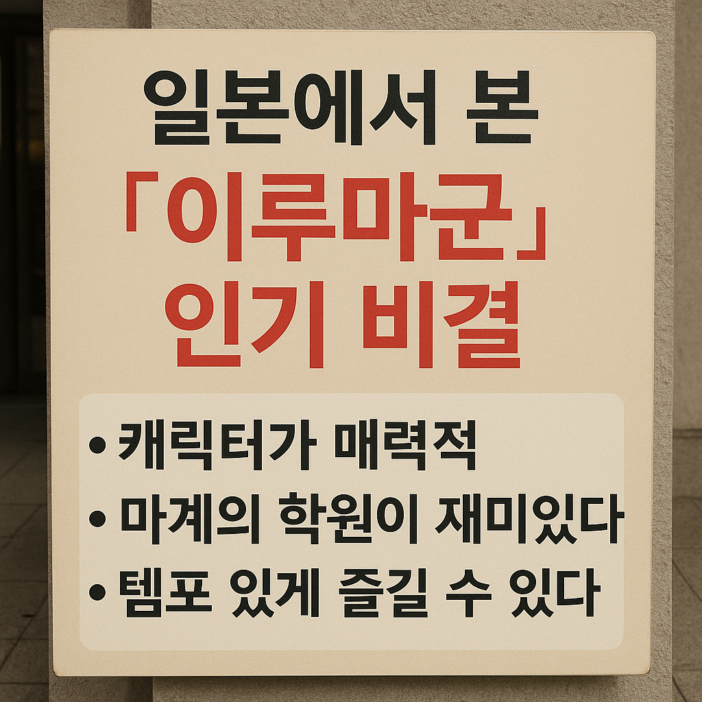 일본 현지에서 본 이루마군 인기 비결