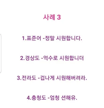 지역별 대표 사투리 서울 경상도 전라도 충청도 비교 분석_18