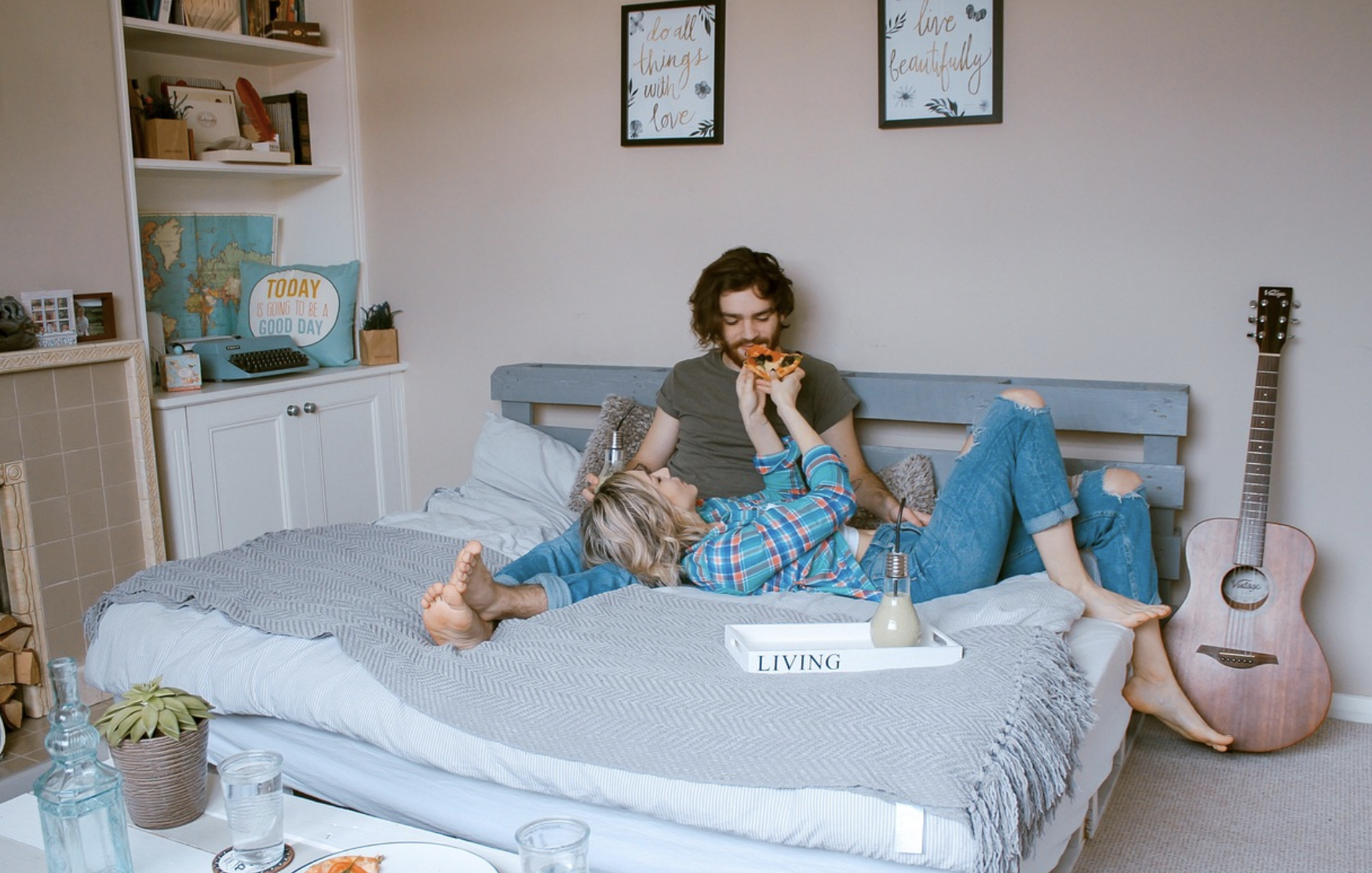 a couple in bed