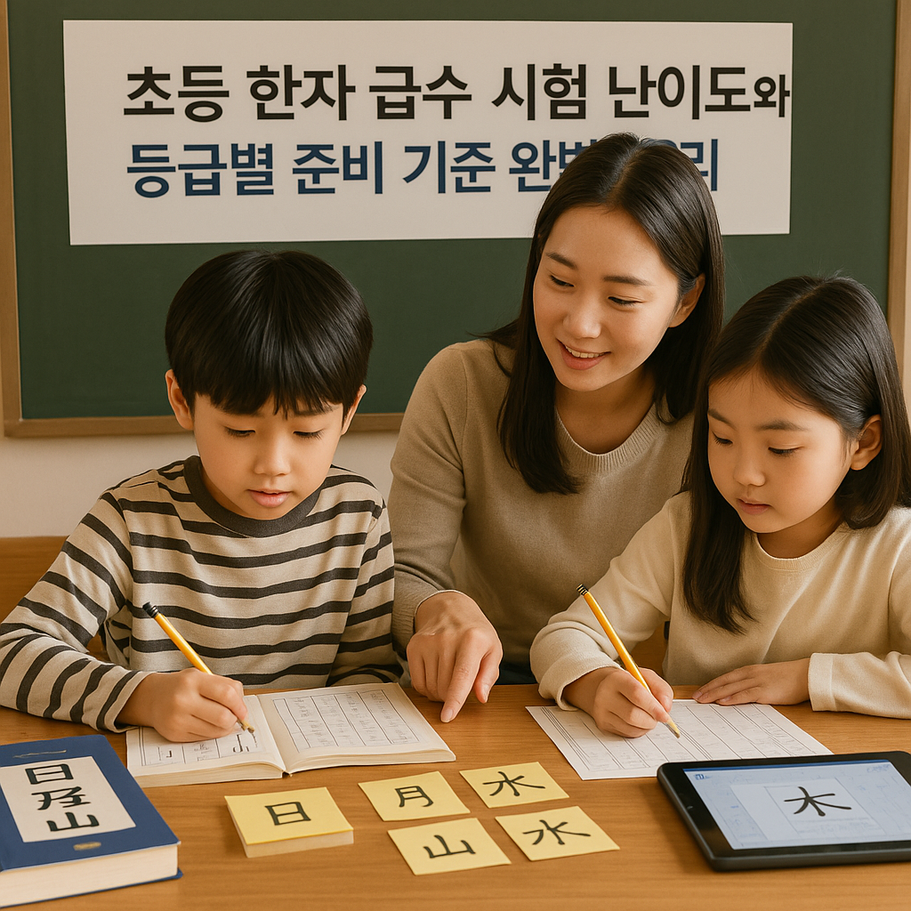 초등 한자 급수 시험 난이도와 등급별 준비 기준 완벽 정리