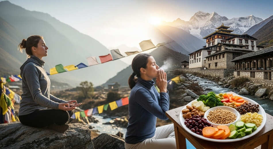히말라야 건강문화 (명상, 호흡법, 채식)