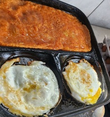 계란후라이-김치전