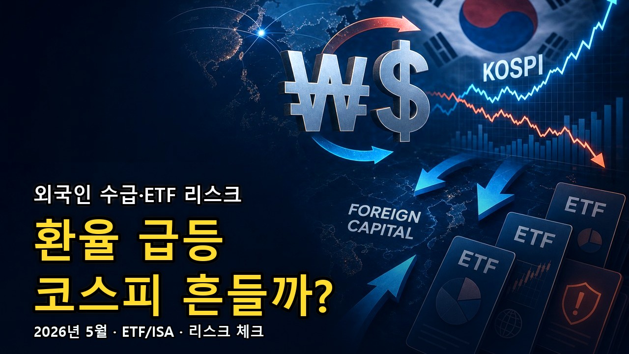 원달러 환율 금리 코스피 전망 2026년 5월 외국인 수급 ETF 리스크 썸네일