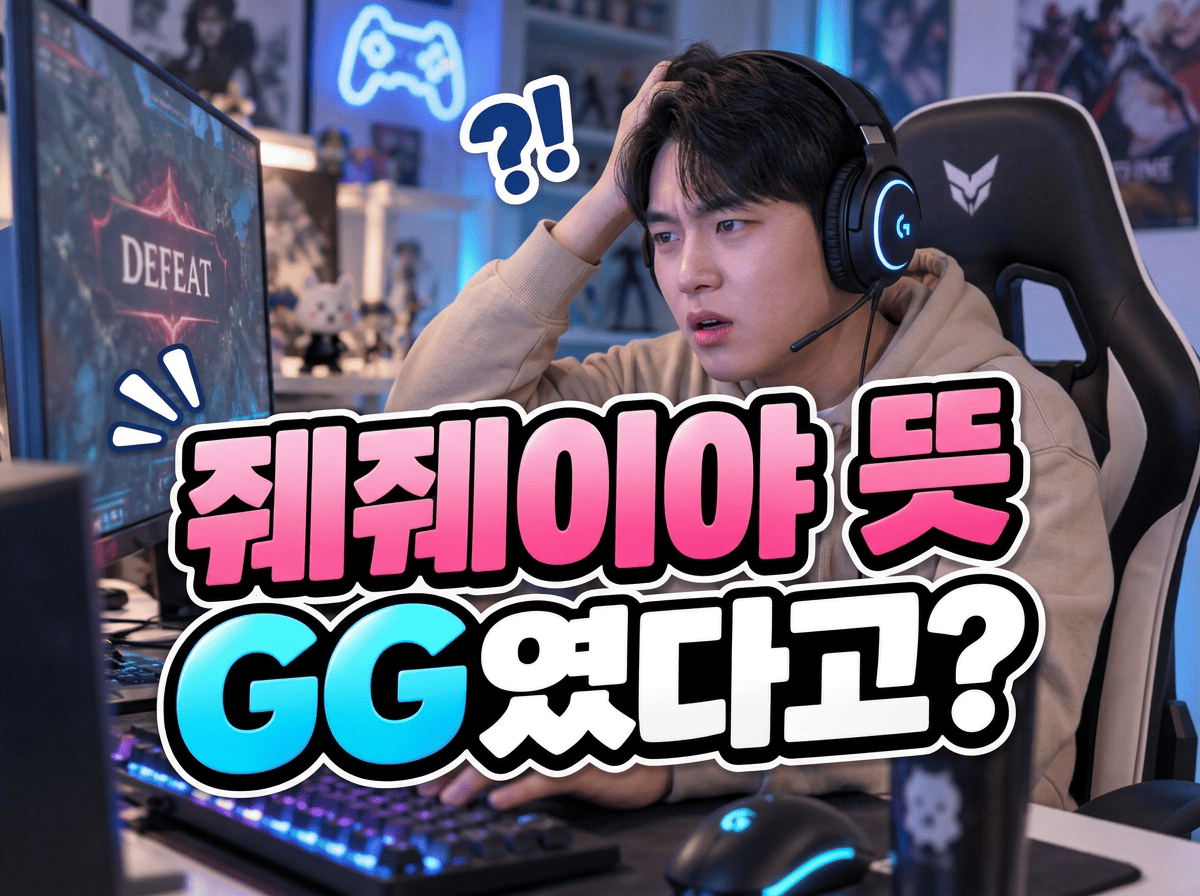 줴줴이야 뜻 GG에서 나온 유행어 설명