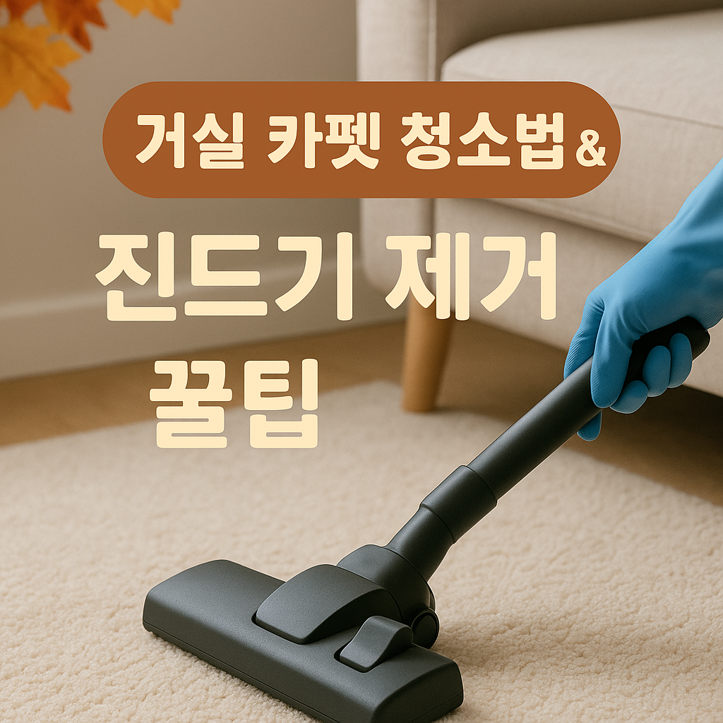 거실 카펫 청소법 & 진드기 제거 꿀팁