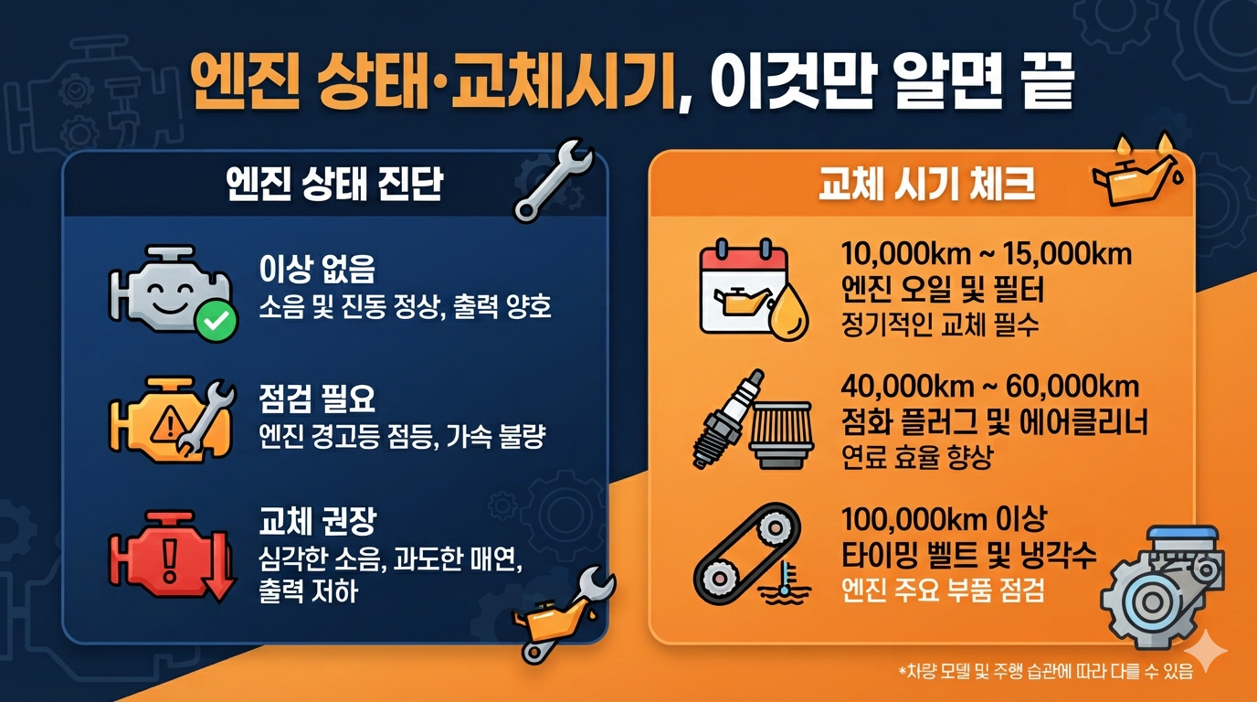 엔진 상태·교체시기, 이것만 알면 끝