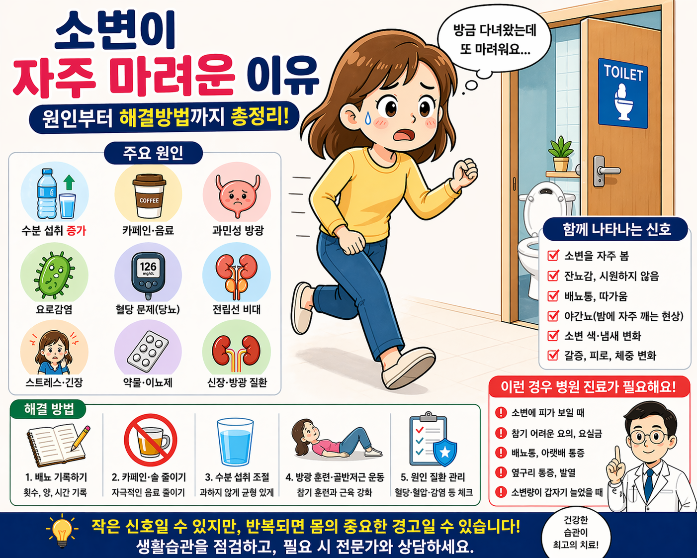 소변이 자주 마려운 이유 -사진-