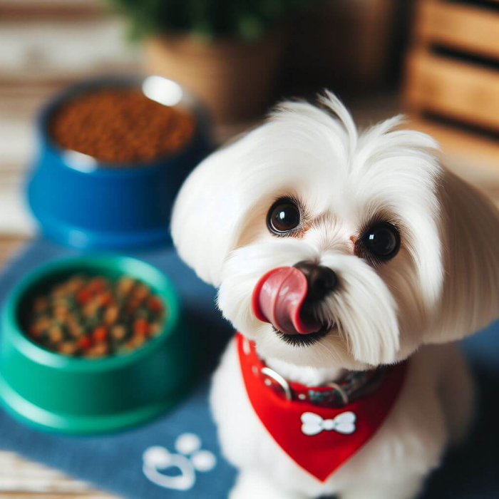 질투 많은 무릎 강아지 말티즈(Maltese) 