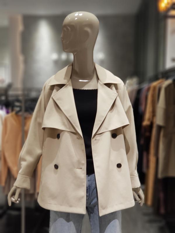 시슬리 SISLEY 트렌치 더블 하프 코트 BE SACT01141