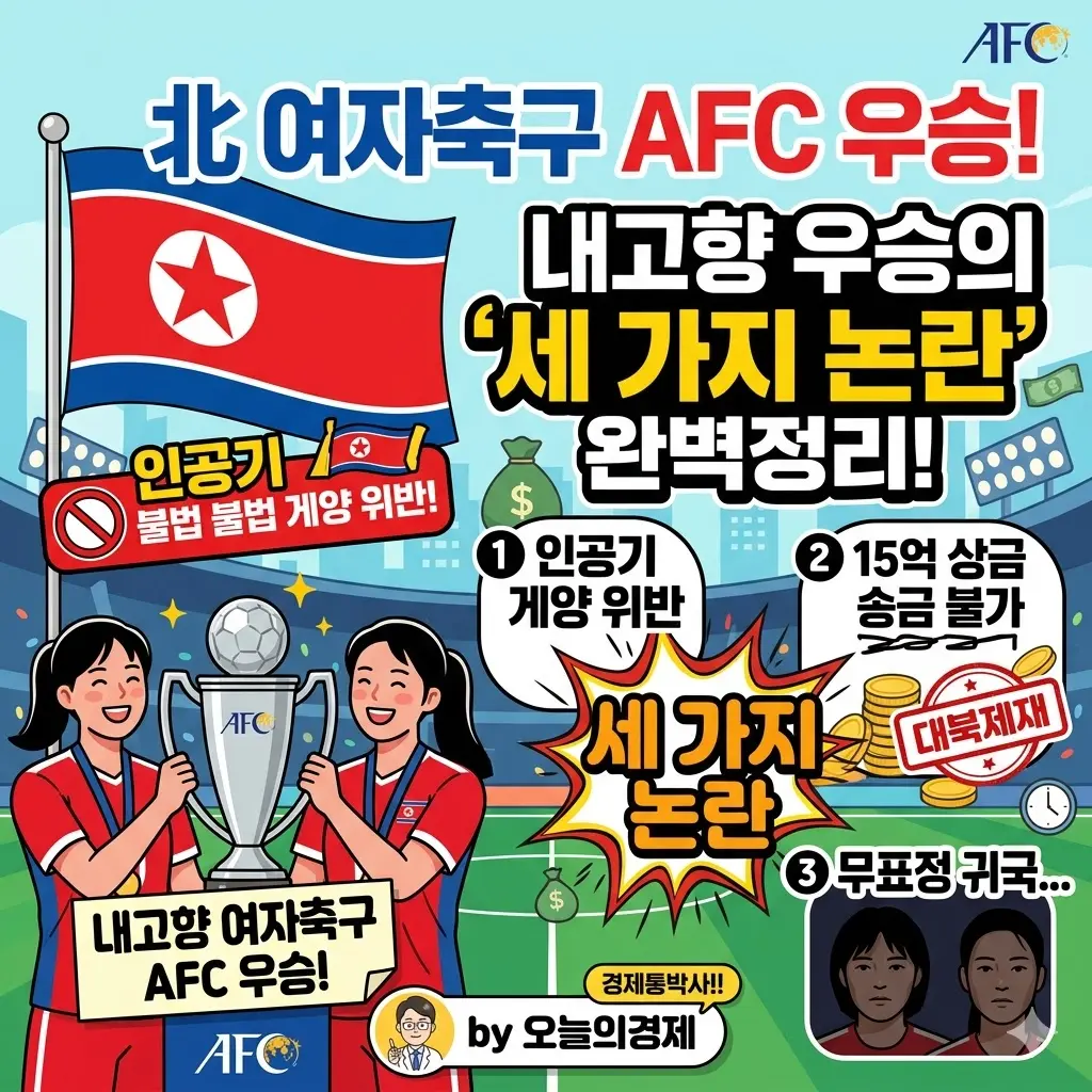 북 여자축구 AFC우승 내고향 축구선수단 이미지