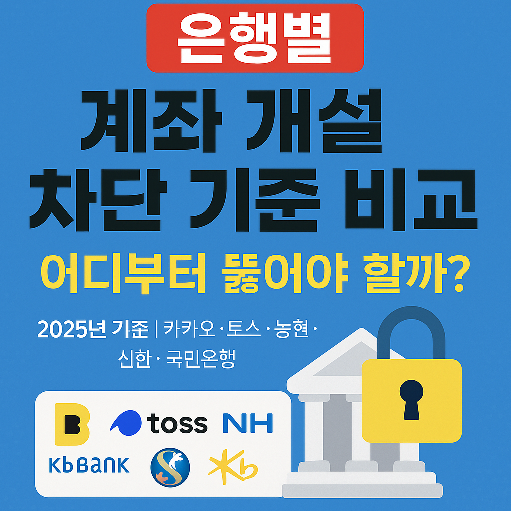 은행별 비대면 계좌 개설 차단 기준 비교 – 어디서부터 뚫어야 할까?