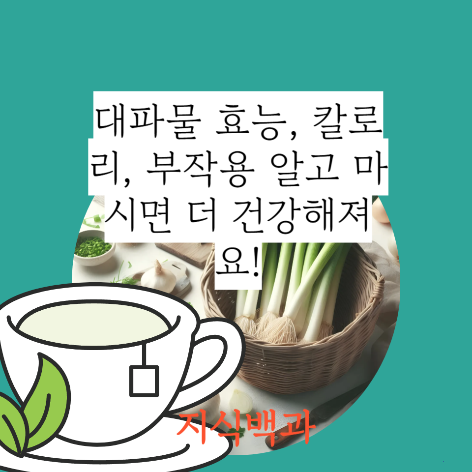 대파물 효능, 칼로리, 부작용 알고 마시면 더 건강해져요!