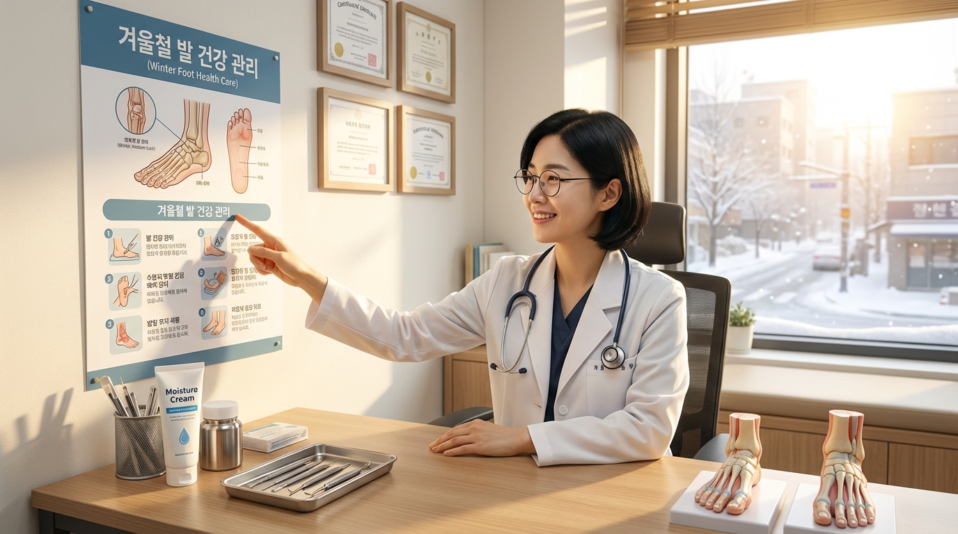 겨울철 발 건강 완전정복 냉증·갈라짐·무좀·통증까지 한 번에 잡는 4단계 루틴
