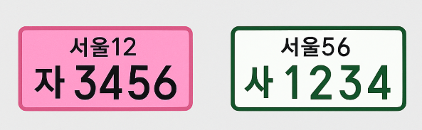 초록색번호판 핑크색번호판 총정리
