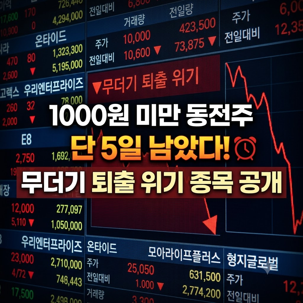 동전주 관리종목 지정예고