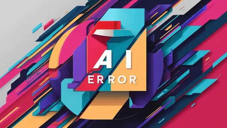 AI 오류를 나타내는 추상적인 이미지, AI 할루시네이션을 시각적으로 표현한 그림, 