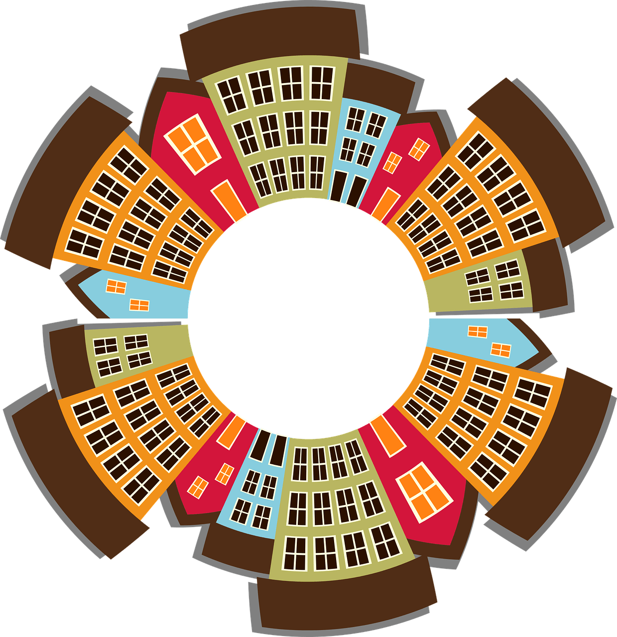 주택&#44; 아파트들 이미지