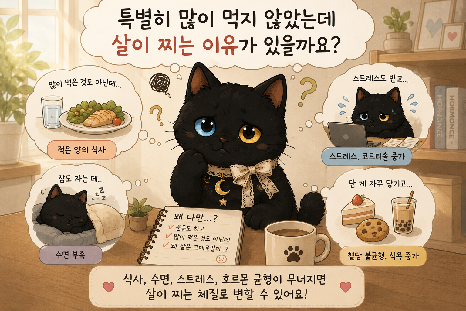 특별히 많이 먹지 않았는데 살이 찌는 이유가 있을까요?