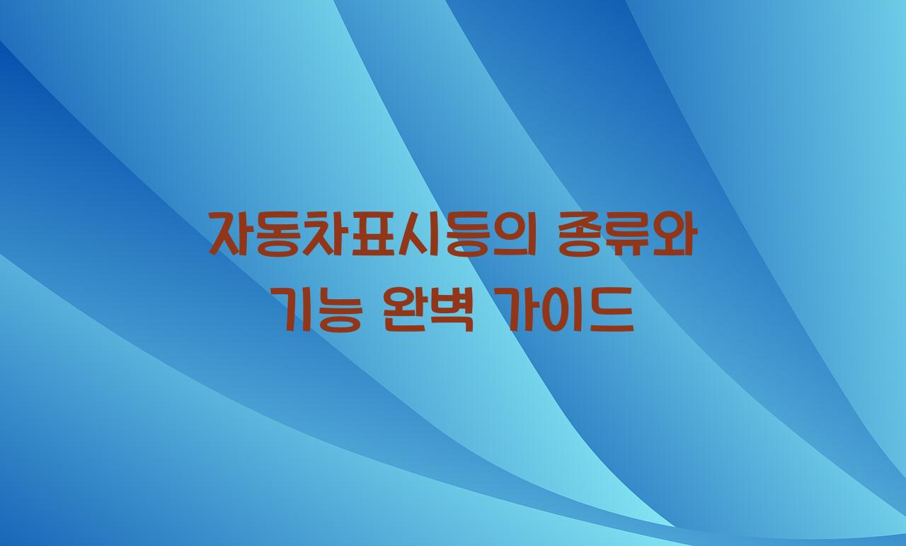 자동차표시등