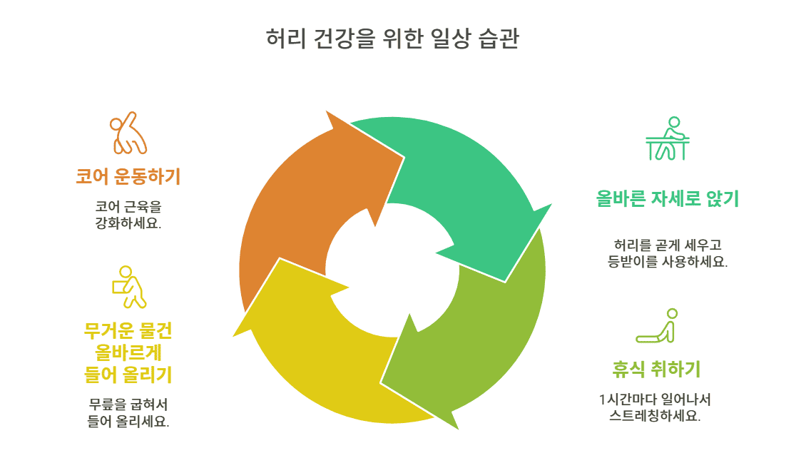 허리 건강을 지키는 일상 속 실천 팁