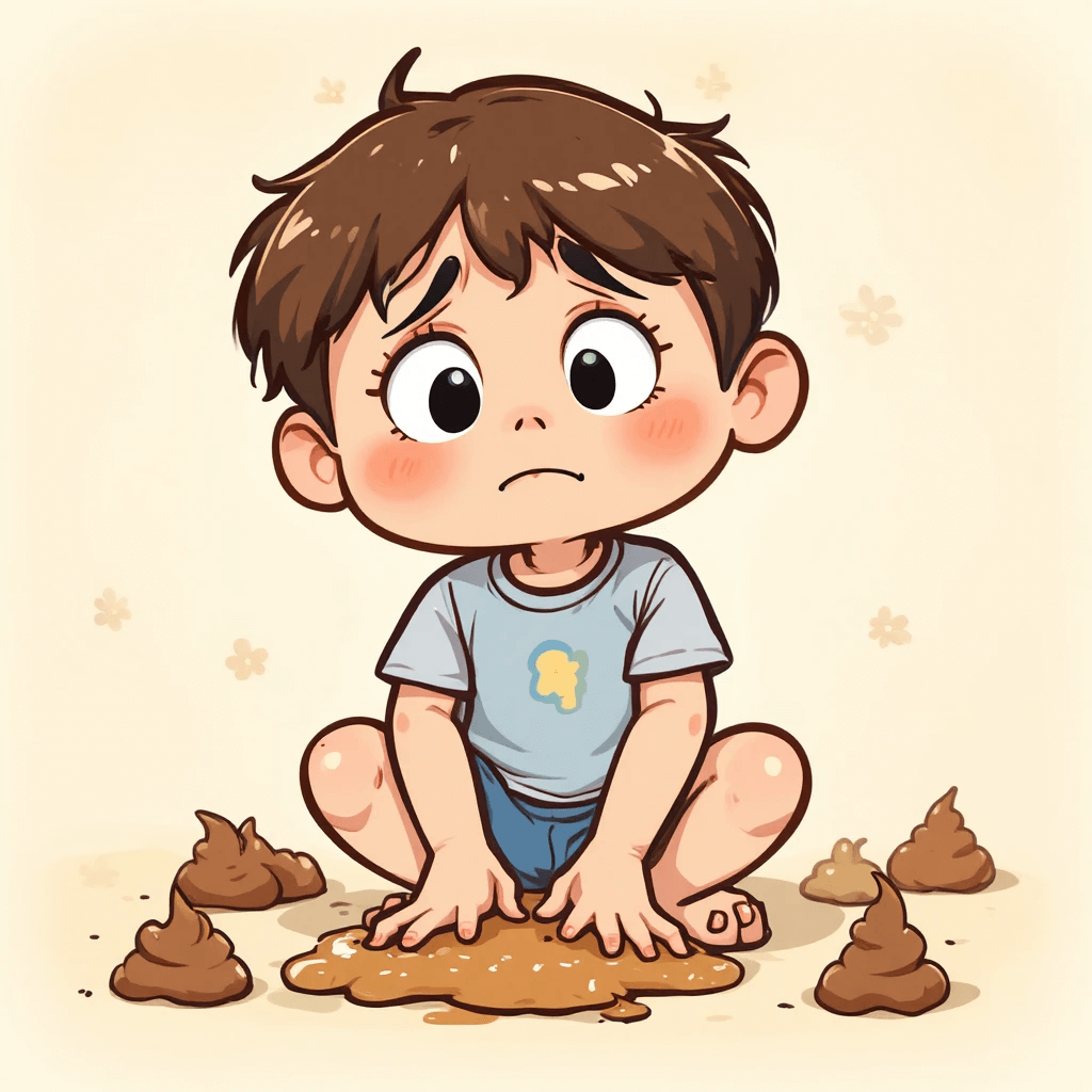 똥을 치우다 옷이 더러워지는 꿈에 대한 이미지