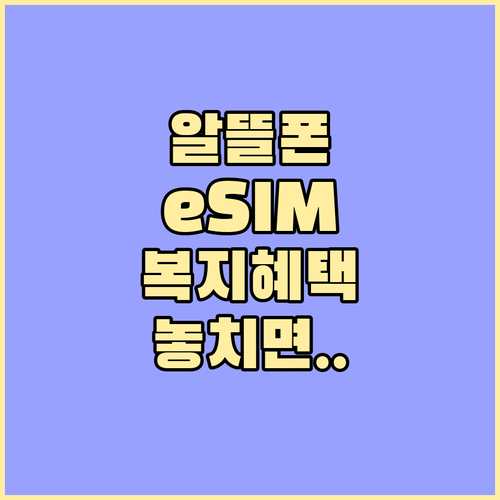 알뜰폰과 eSIM, 통신비 복지감면 ..