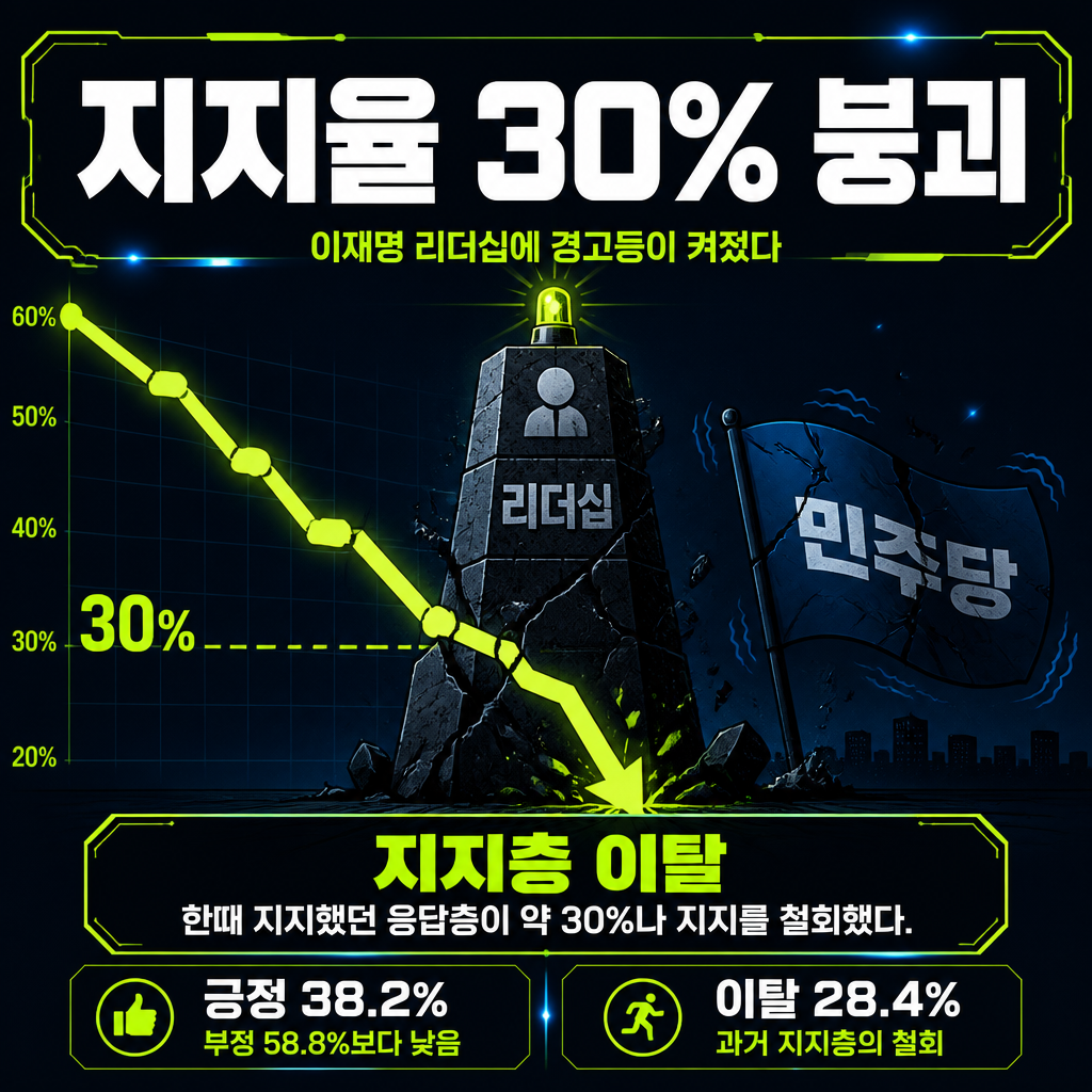 지지율 30% 붕괴
