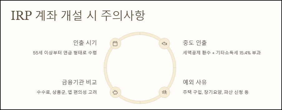 IRP 계좌 개설 시 주의사항