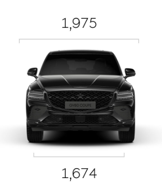 2025 GV80 쿠페 블랙 크기 전면