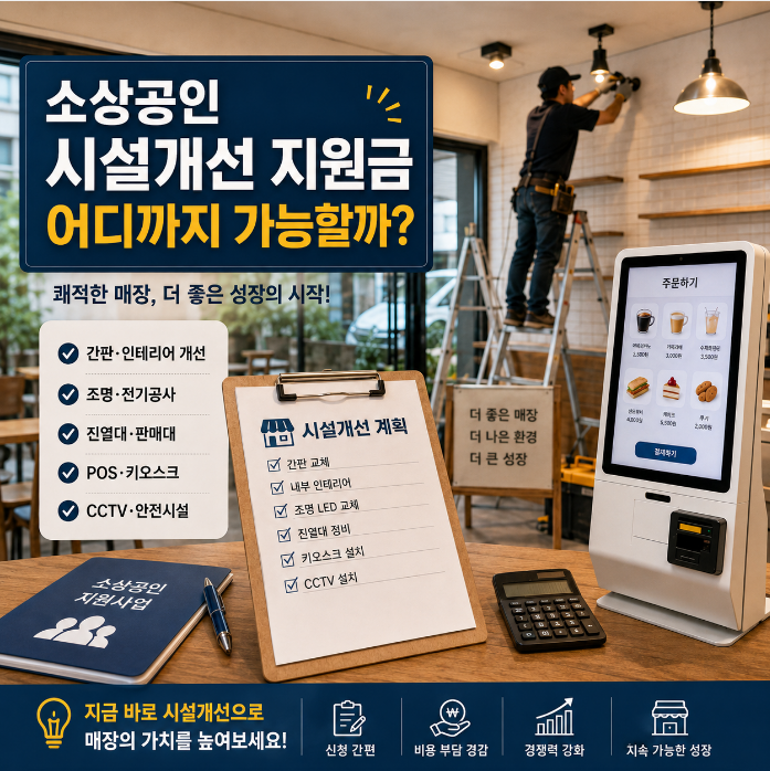 소상공인 시설개선 지원금, 어디까지 가능할까?