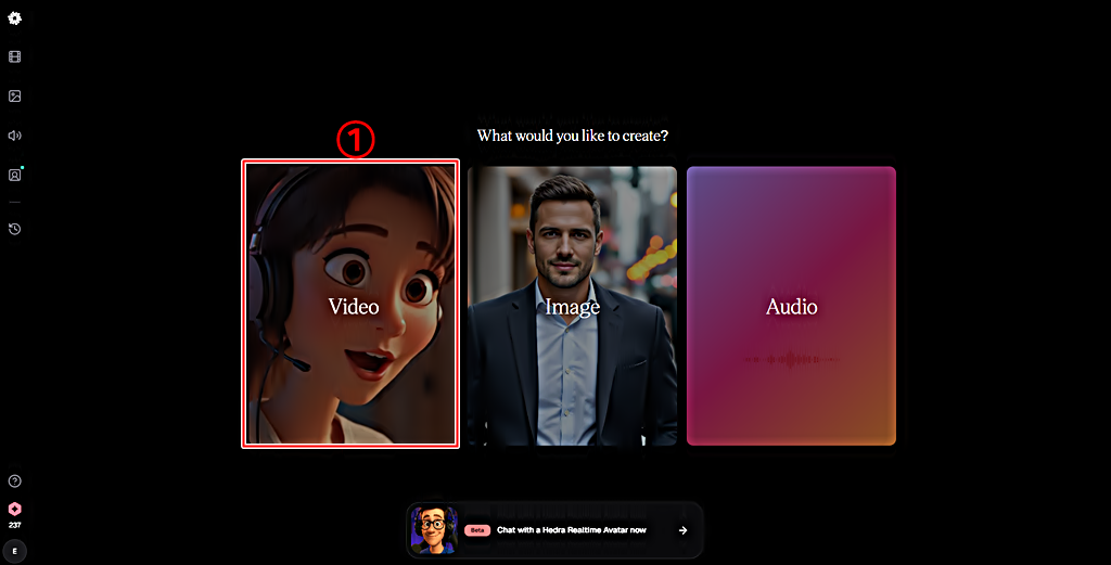 비디오 생성 기능 선택 │Hedra AI 사용법