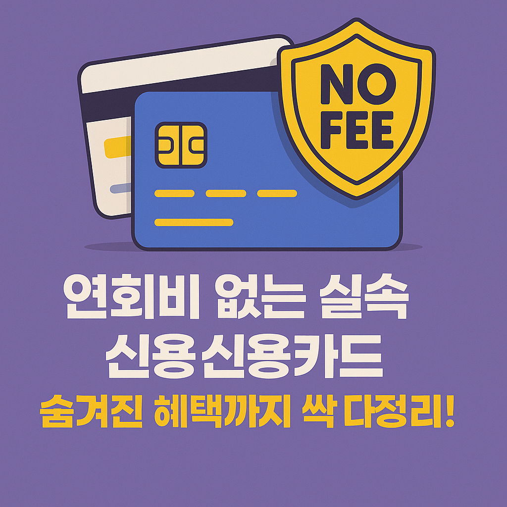 연회비 없는 실속 신용카드, 숨겨진 혜택까지 싹 다 정리! 💳