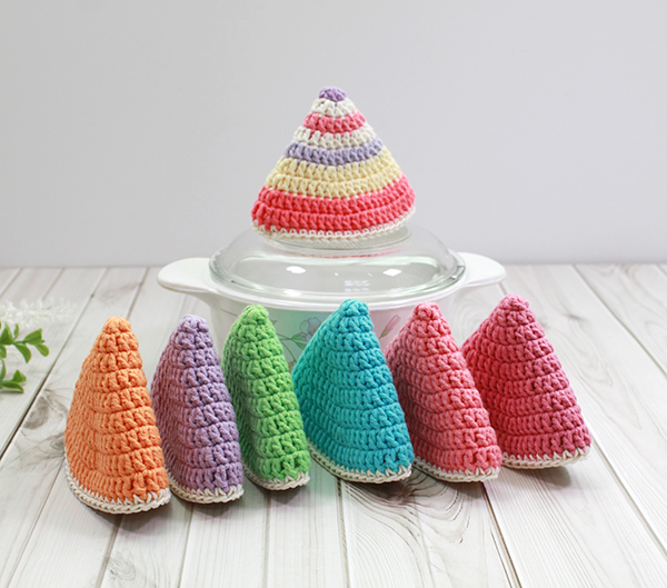 코바늘 고깔 냄비집게