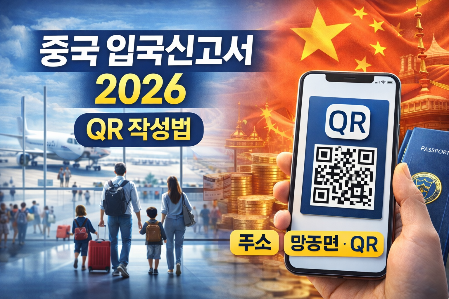 중국 입국신고서 작성법 2026 최신판 전자(QR)·종이 차이부터 가족 동반까지