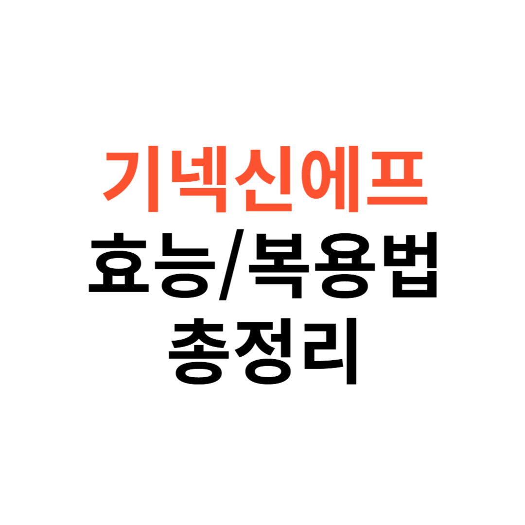 기넥신에프 효능