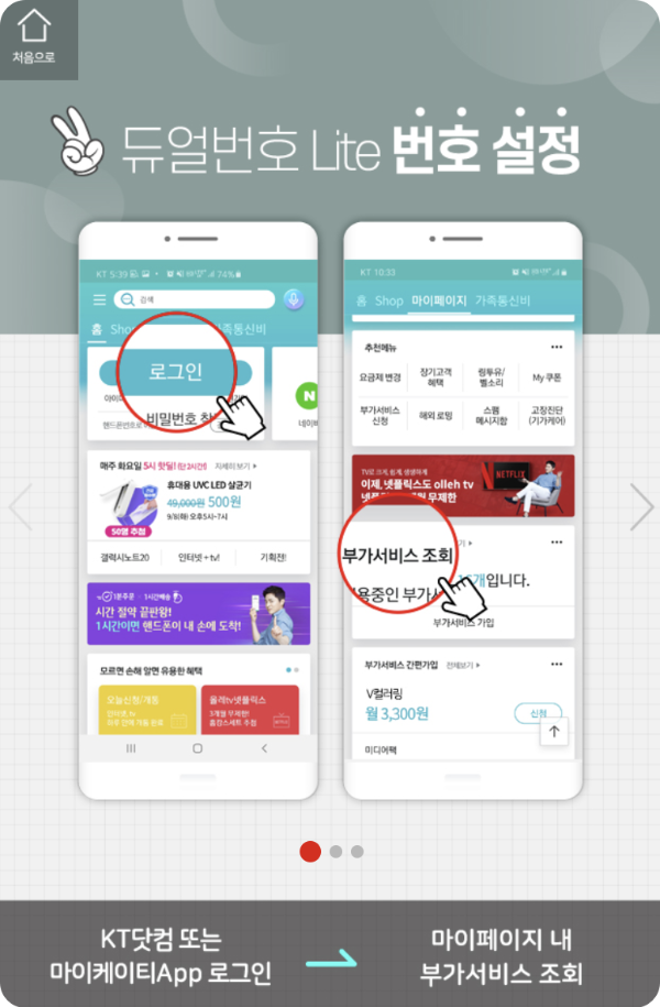 듀얼번호 투넘버 서비스 사용 방법