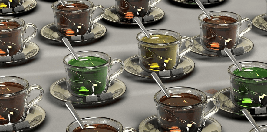 수많은 차 종류를 모아 놓았다