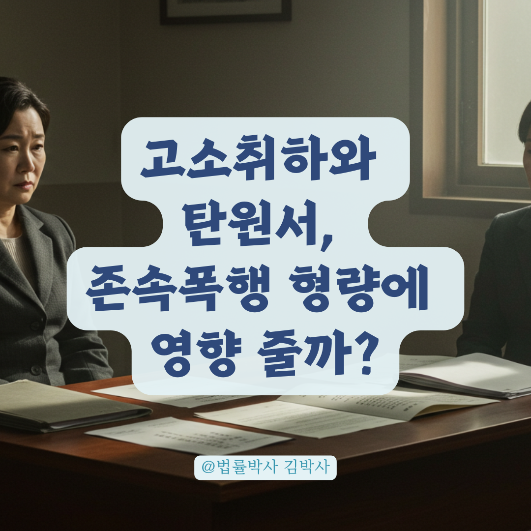 존속폭행 피해자가 고소취하와 탄원서 낸 이유, 처벌 감경에 미치는 영향은?
