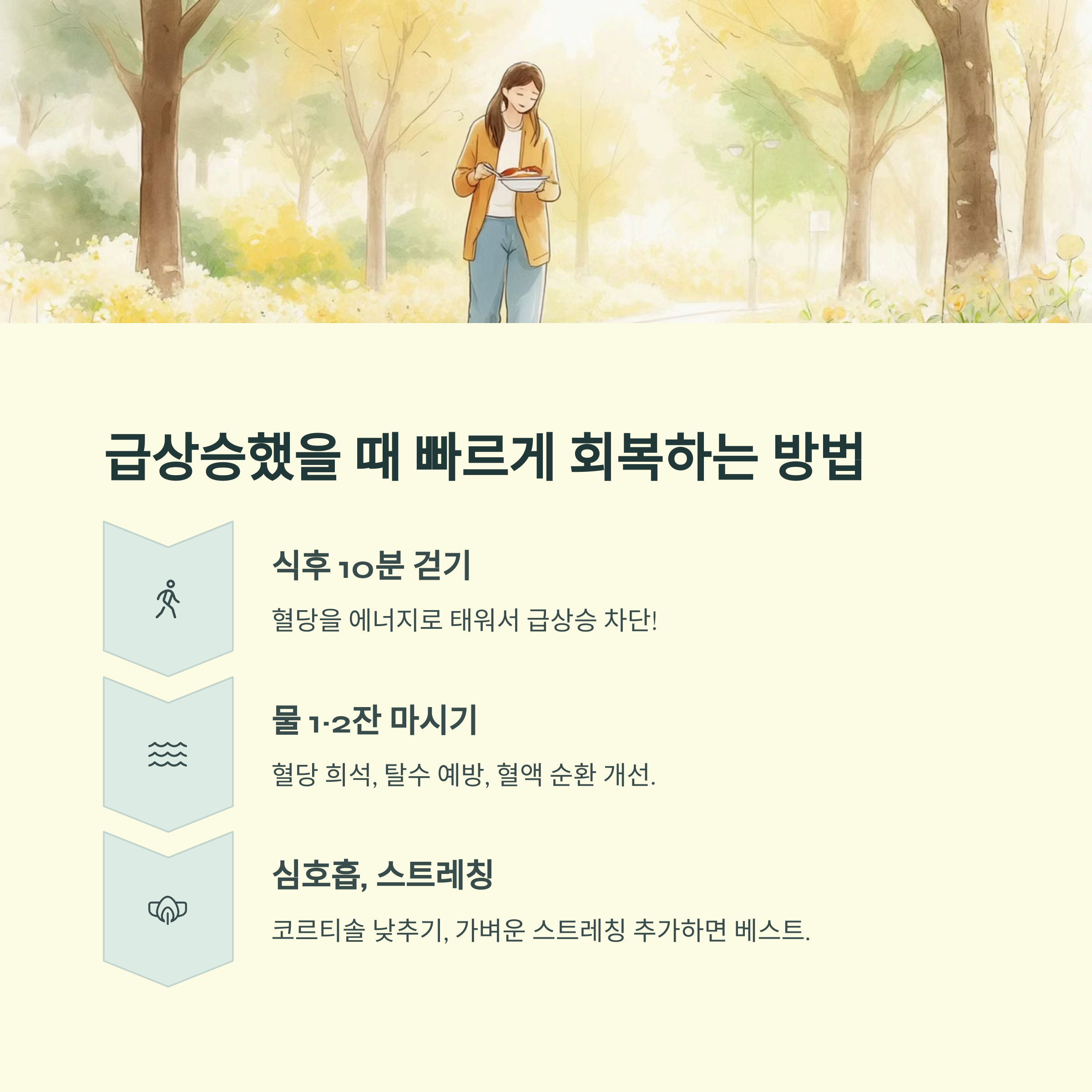 급상승했을 때 빠르게 회복하는 방법
