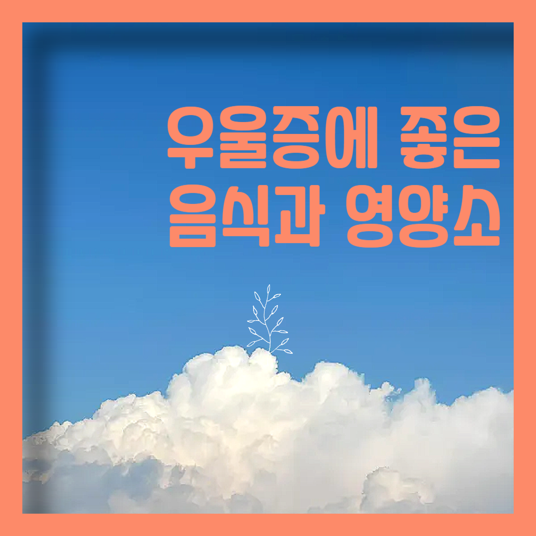 우울증에 좋은 음식과 영양소