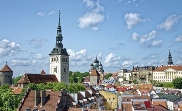 에스토니아 시내 전경 사진