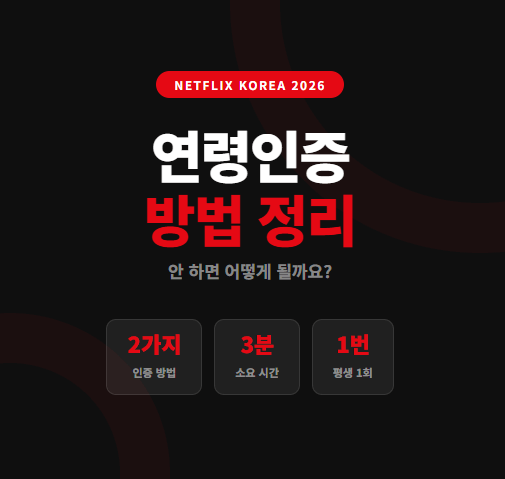 넷플릭스 연령인증 방법정리