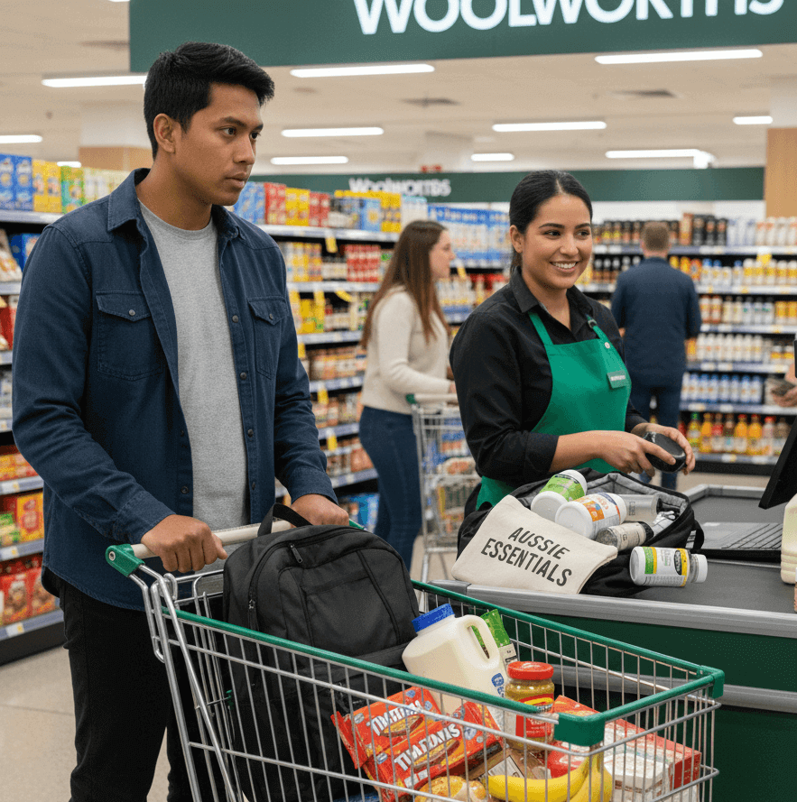 마트쇼핑, 여자, 남자, 쇼핑카트, 계산대