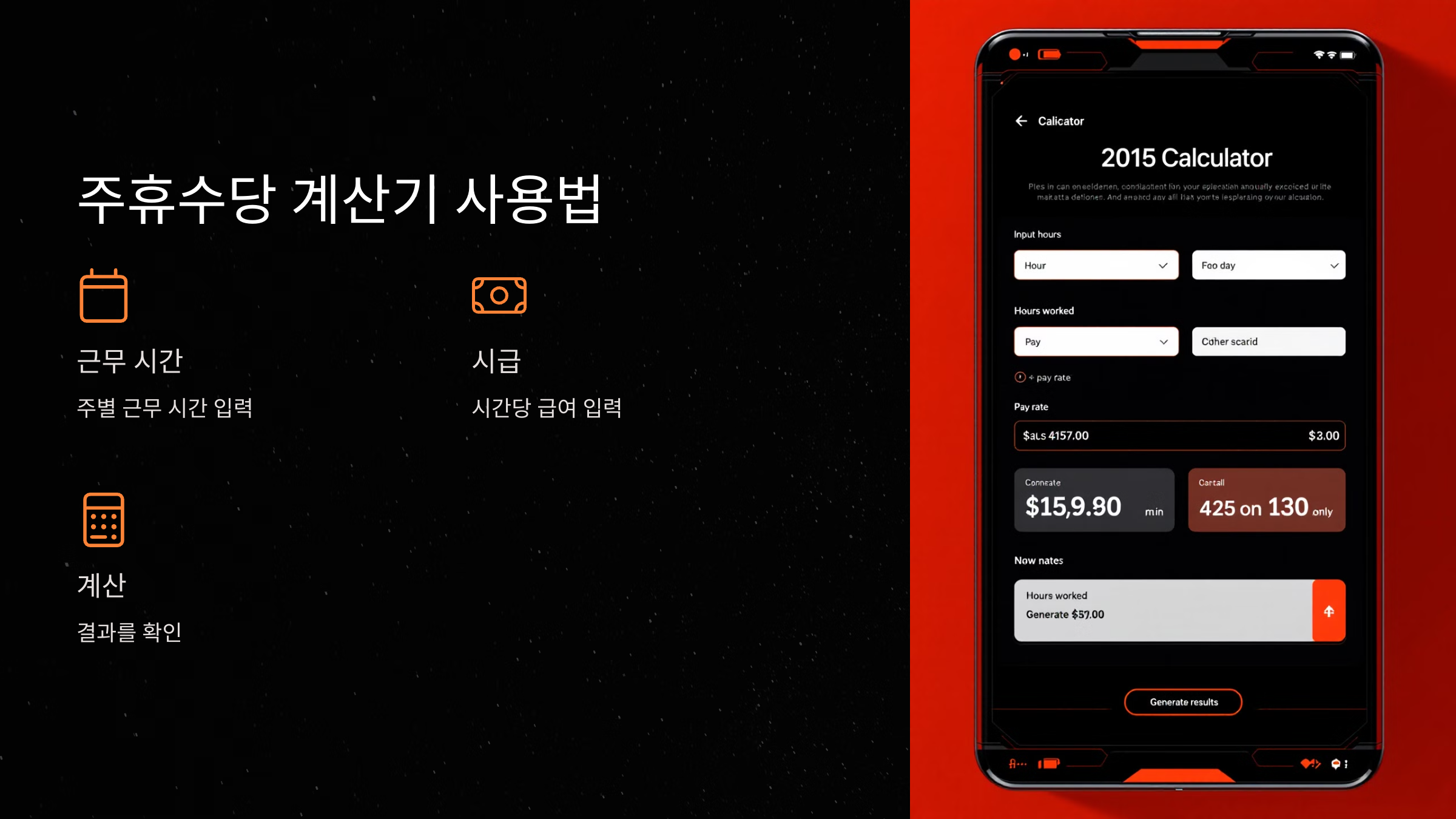 주휴수당 계산기 사용법