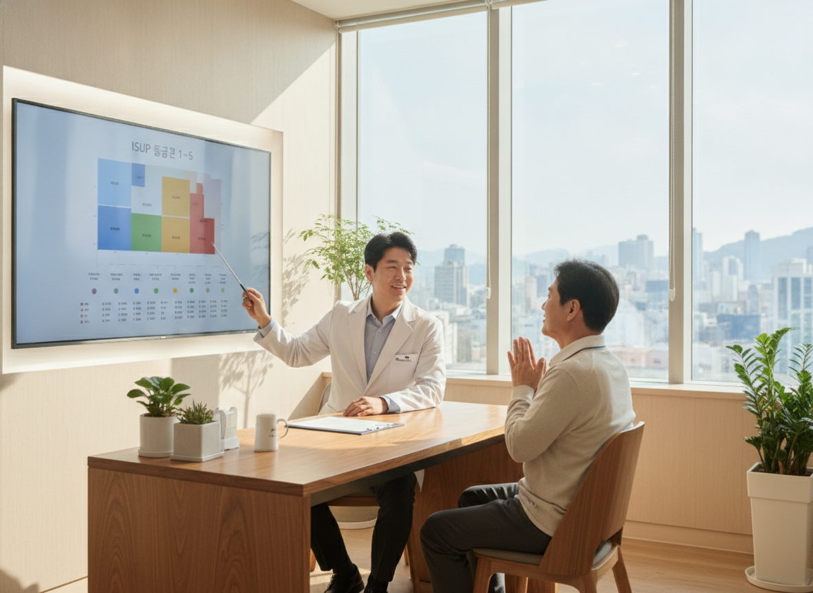 전립선암, 글리슨점수, ISUP등급, 적극적관찰, 안드로겐차단요법