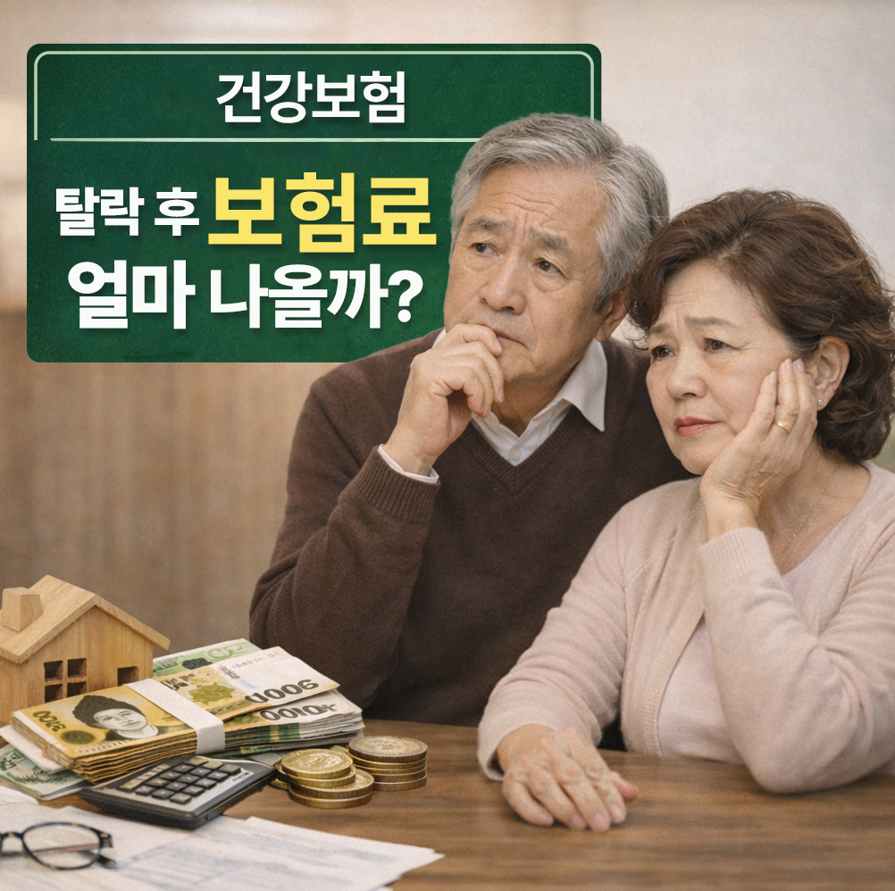 건강보험 피부양자 탈락 후 지역가입자 전환 시 보험료가 얼마나 나오는지 설명하는 이미지