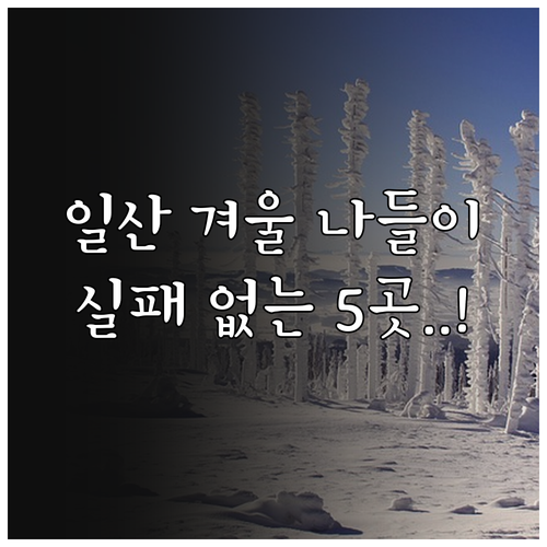 고양시 일산서구 겨울 가볼만한곳 5선..
