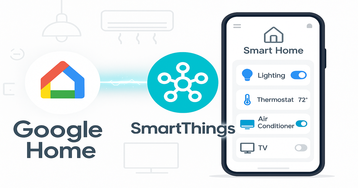 구글 홈과 스마트싱스 연동 가이드 - 스마트홈 통합 제어 방법