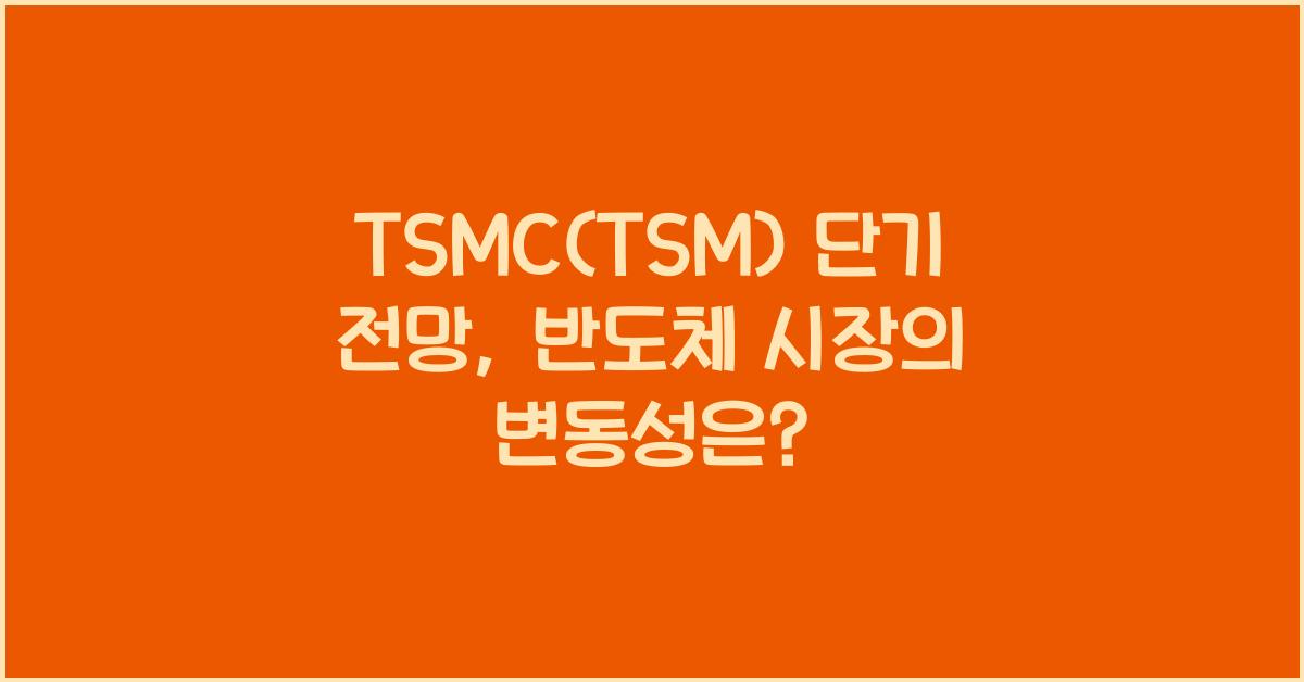 TSMC(TSM) 단기 전망